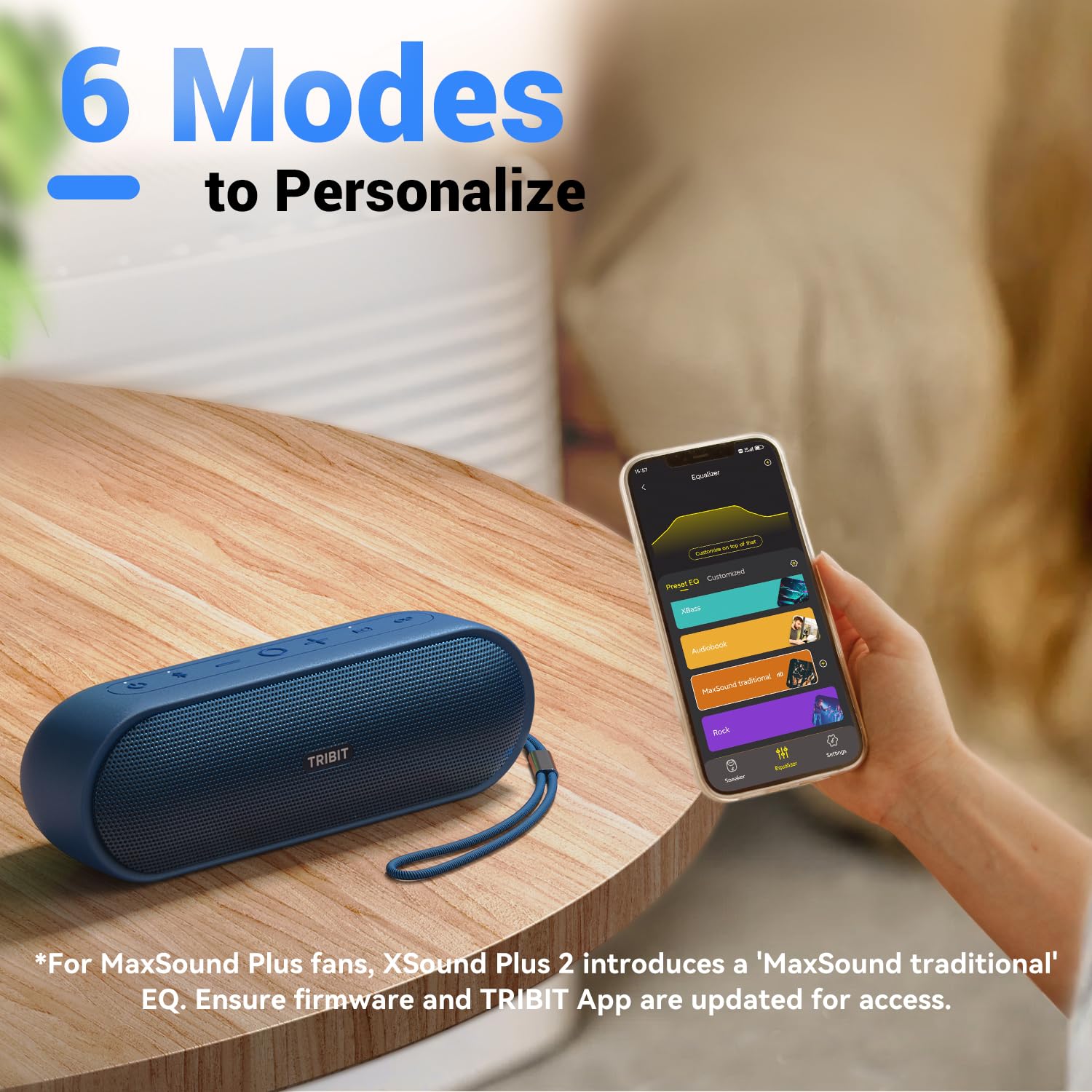 Tribit XSound Plus 2 30W 5.3 Bluetooth Wireless Speakers,Powerful Louder Stereo Sound with Bass-Enhanced XBass Function,24H Playtime,IPX7 Waterproof,Built in Mic,150ft BT Range for Home/Outdoor,Blue