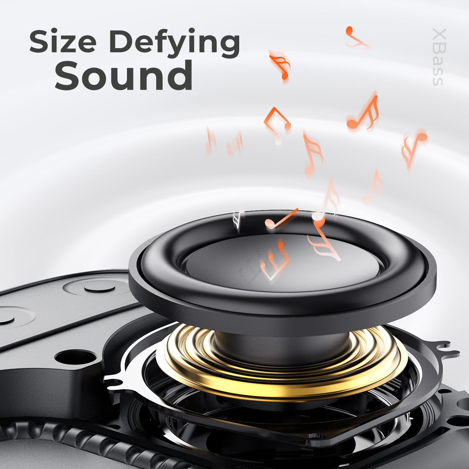 Tribit StormBox Micro 2 Portable Speaker: 90dB Loud Sound Deep Bass IP67 Waterproof Small Speaker Built-in Strap, 12H Playtime Long Battery 120ft for Outdoor Camping Biking (Red)