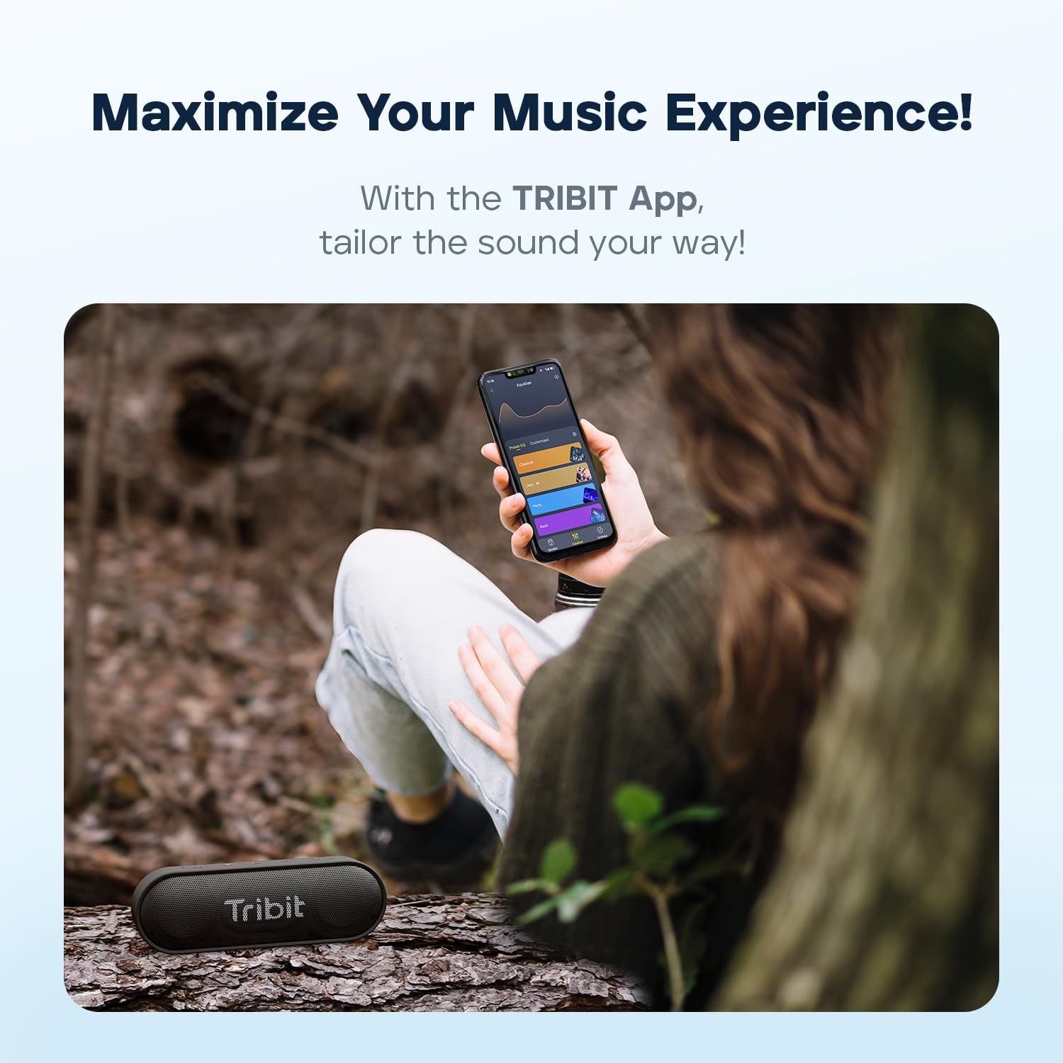 Tribit Updated Version XSound Go Wireless Bluetooth 5.3 Speakers with Loud Stereo Sound & Rich Bass 16W,24H Playtime,150 ft Bluetooth Range,Outdoor Lightweight IPX7 Waterproof,Built-in Mic (Black)