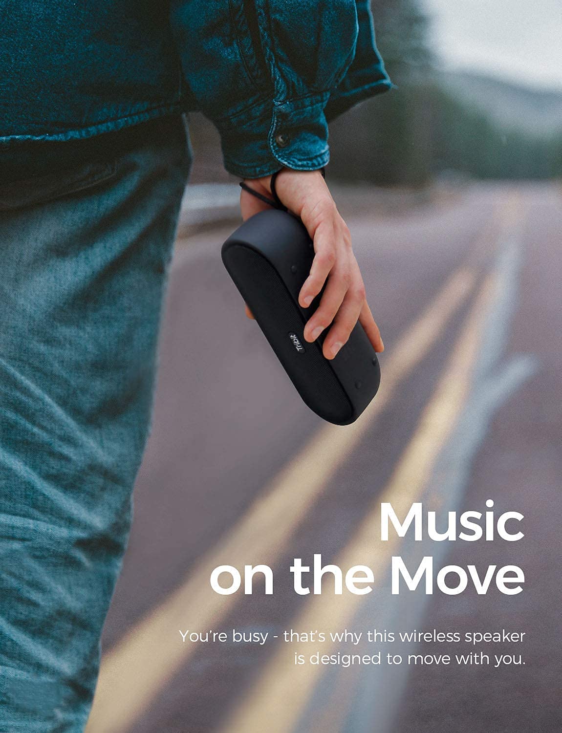 Tribit MaxSound Plus 24W Bluetooth Wireless Speakers,Powerful Louder Sound&Exceptional XBass(Independent XBass Button),Built in Mic,IPX7 Waterproof,20H Playtime,100ft BT Range for Party/Travel,Black